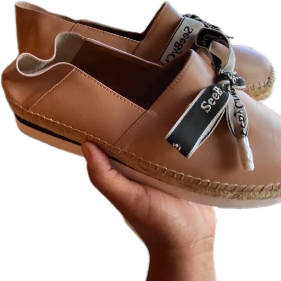 See by Chloé Women's Leather Espadrilles - Size 38 or 7.5 - Picture 6 of 9